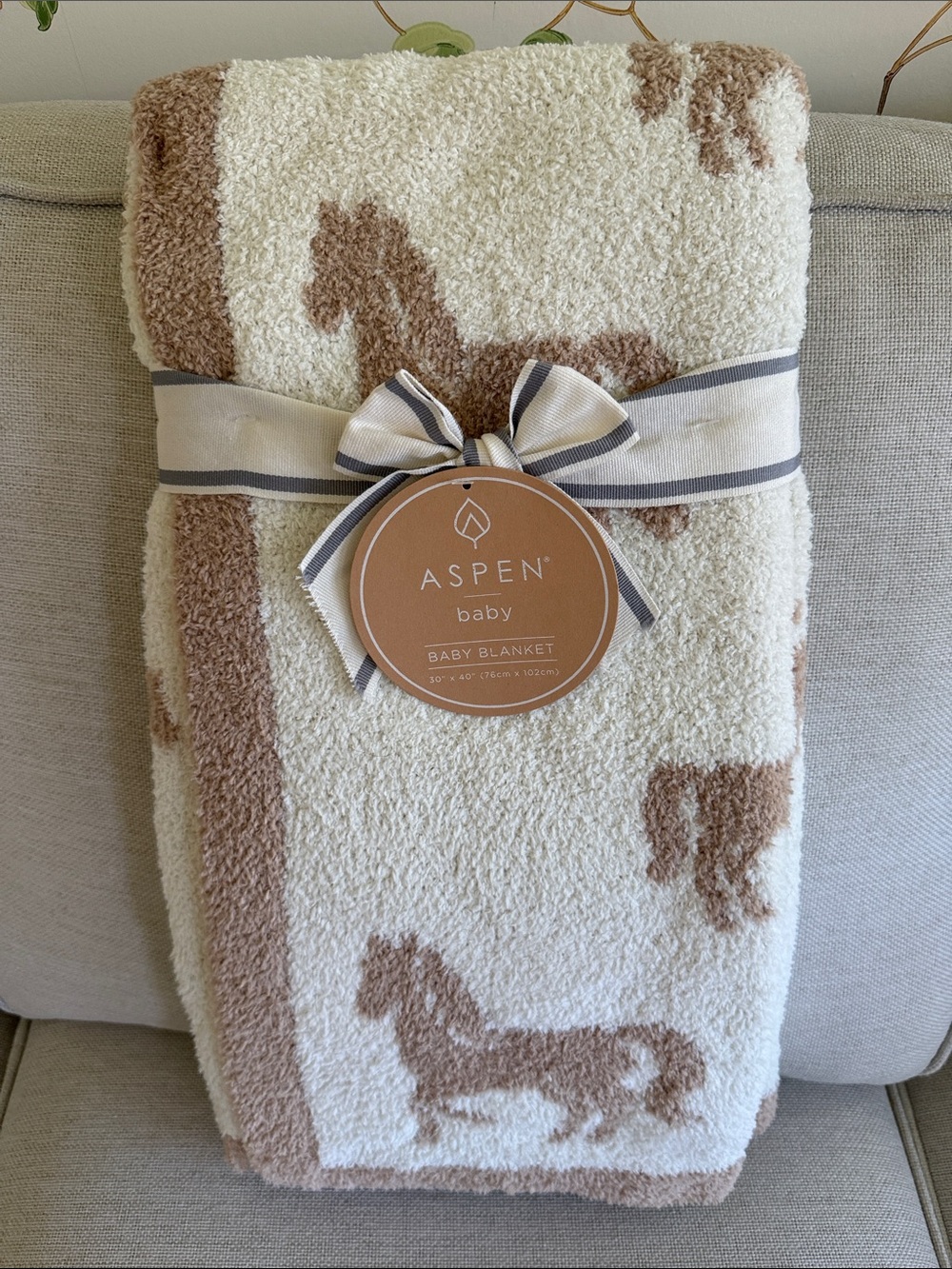 ASPEN Baby Horses Blanket - 30”x40”